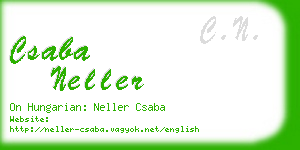 csaba neller business card